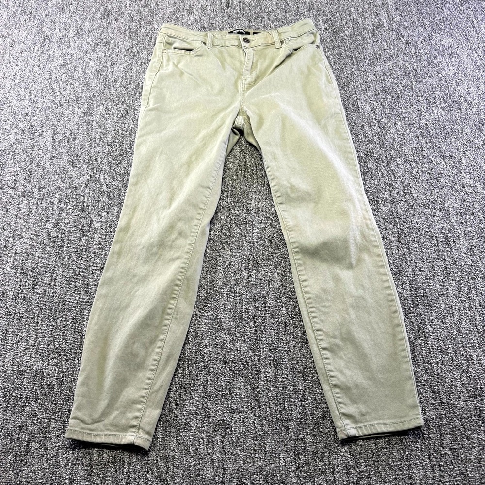 Buffalo David Bitton Ankle Skinny Jeans Womens 6/28 Green High Rise Soft Stretch